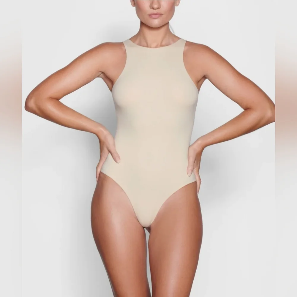 SKIMS FITS EVERYBODY HIGH NECK BODYSUIT/ 2X/ SAND/ NWT - Picture 11 of 11